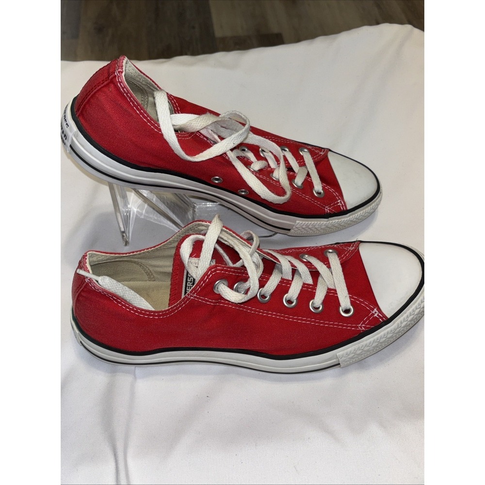 Converse Chuck Taylor All Star Ox Red Low Top Mens 8 Womens 10 Shoes Sneakers